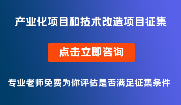 產(chǎn)業(yè)化項目和技術改造項目