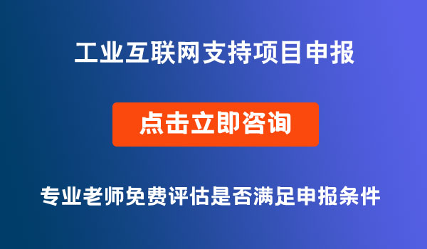 工業(yè)互聯(lián)網(wǎng)支持項目申報