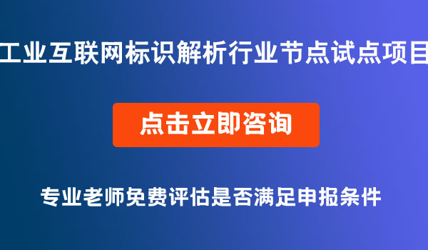 工業(yè)互聯(lián)網(wǎng)標(biāo)識解析行業(yè)節(jié)點(diǎn)試點(diǎn)項(xiàng)目入庫