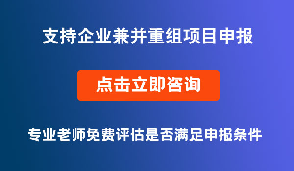 支持企業(yè)兼并重組項(xiàng)目申報(bào)