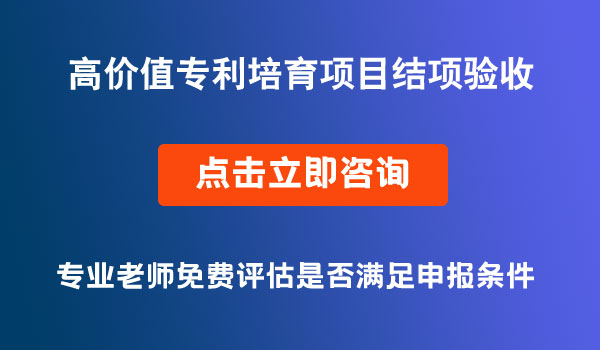 高價值專利培育項目