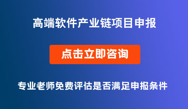 高端軟件產(chǎn)業(yè)鏈項(xiàng)目申報